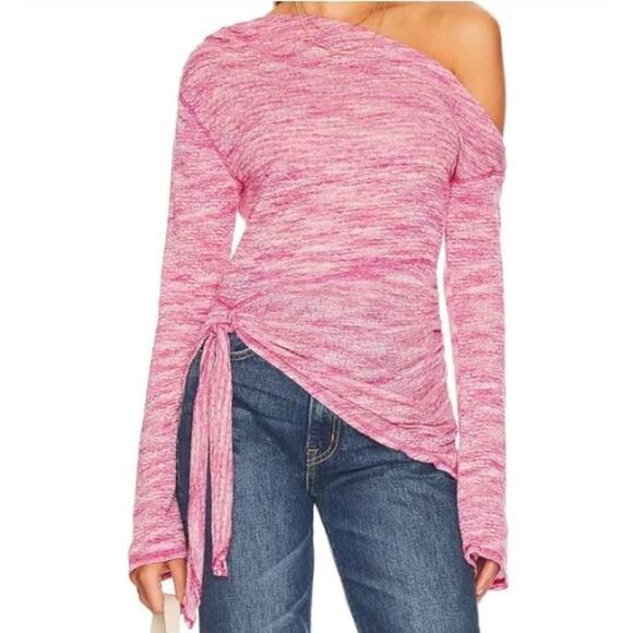 Free People Golden Hour Top in Strawberry Fields Off the Shoulder Size Small NWT - Picture 7 of 7